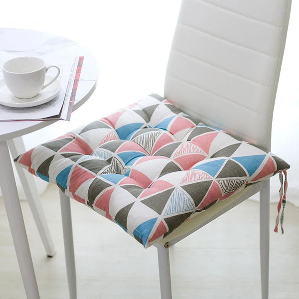 Galette de Chaise 40x40 triangle multicolore