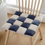 Galette de Chaise 42x42 Bleu nuit & beige sable