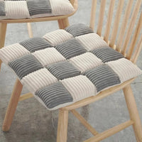 Galette de Chaise 42x42 Gris et écru