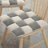 Galette de Chaise 42x42 Gris et écru