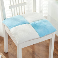 Galette de Chaise 42x42 Velours côtelé Bleu