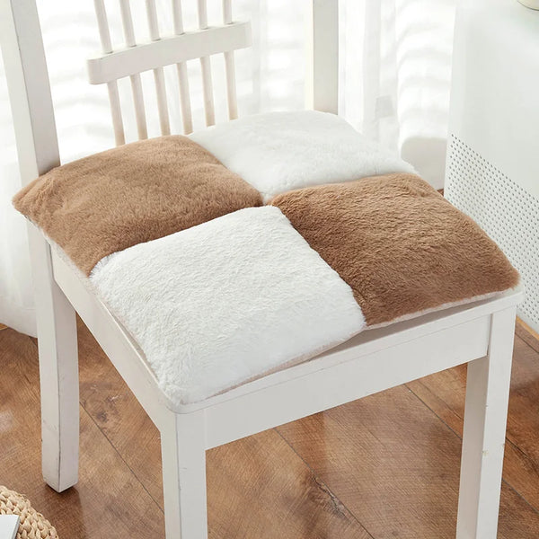 Galette de Chaise 42x42 Velours côtelé Marron