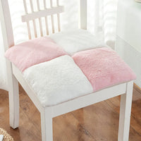 Galette de Chaise 42x42 Velours côtelé Rose