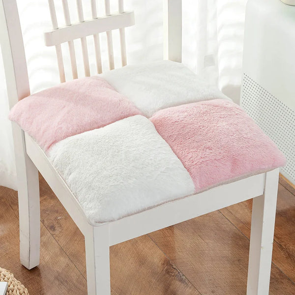 Galette de Chaise 42x42 Velours côtelé Rose