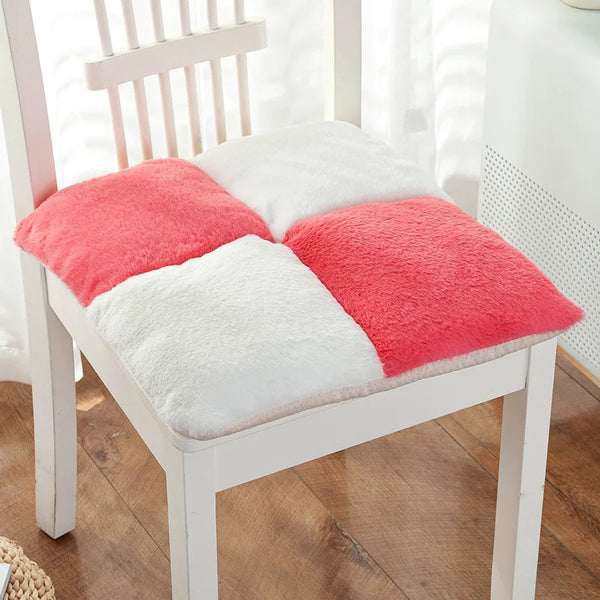 Galette de Chaise 42x42 Velours côtelé Rouge