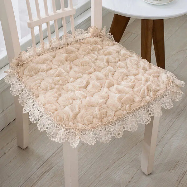 Galette de Chaise Beige dentelle