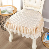 Galette de Chaise Beige dentelle