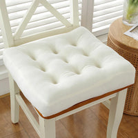 Galette de Chaise Blanche Capitonnée