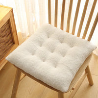 Galette de Chaise Blanche Peluche
