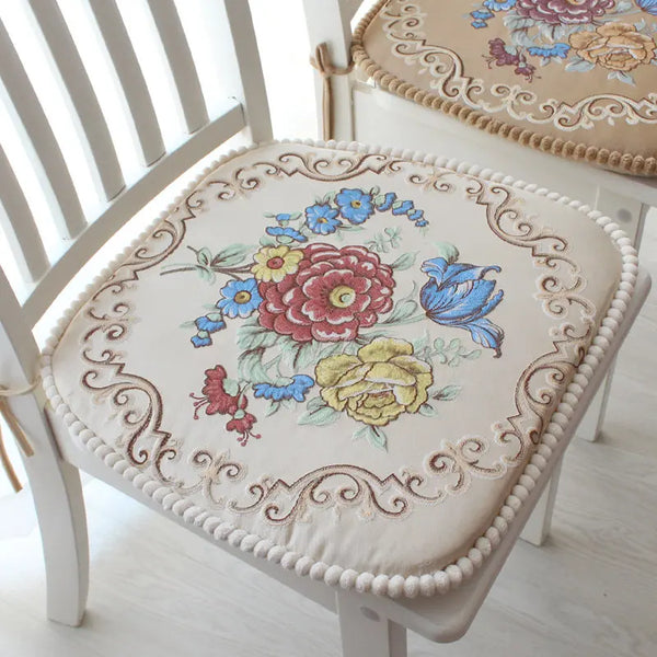 Galette de Chaise Déhoussable fleurs