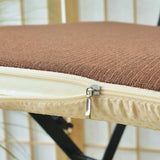 Galette de Chaise Déhoussable marron fermeture éclair