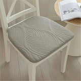 Galette de Chaise Grise motif Feuillage