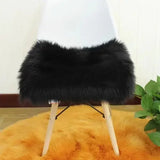 Galette de Chaise Noire Fourrure