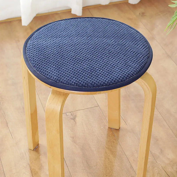 Galette de Chaise Ronde 35 cm bleue