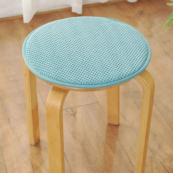 Galette de Chaise Ronde 35 cm turquoise