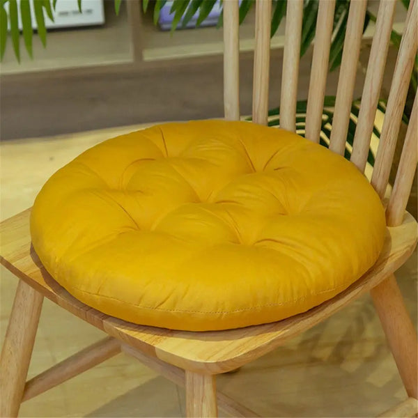 Galette de Chaise Ronde 40 cm Jaune moutarde