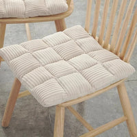 Galette de Chaise Velours Blanc cassé