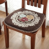 Galette de Chaise Vintage Florale marron