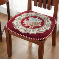 Galette de Chaise Vintage Florale rouge