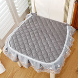 Galette de Chaise avec Volant Grise