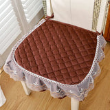 Galette de Chaise avec Volant Marron