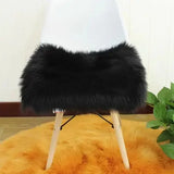Galette de Chaise Noire Fourrure