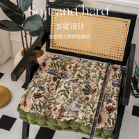 Galette de Chaise 45x45 à motif Floral Blanc