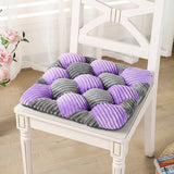 Galette de Chaise 45x45 Coton Gris et Mauve