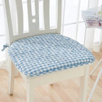Galette de Chaise 50x50 Vichy bleu
