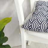 Galette de Chaise Imprimé à Vague Bleue