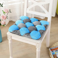 Galette de Chaise 45x45 Coton Bleu et Gris