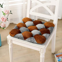 Galette de Chaise 45x45 Coton Gris et Marron