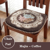 Galette de Chaise Vintage Café à fleurs
