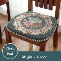 Galette de Chaise Vintage élégante Vert antique