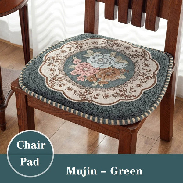 Galette de Chaise Vintage élégante Vert antique