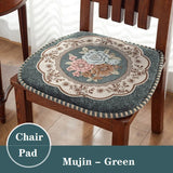 Galette de Chaise Vintage élégante Vert antique