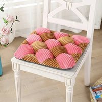 Galette de Chaise 45x45 Coton Rose et Marron