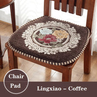 Galette de Chaise Vintage Florale marron