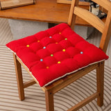 Galette de Chaise 40x40 Pastilles multicolores rouge