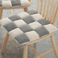 Galette de Chaise 42x42 Gris et écru