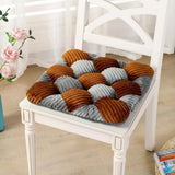 Galette de Chaise 45x45 Coton Gris et Marron