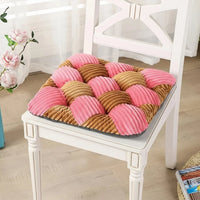 Galette de Chaise 45x45 Coton Rose et Marron