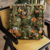 Galette de Chaise à motif Floral Vert