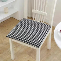 Galette de Chaise 50x50 Vichy noir