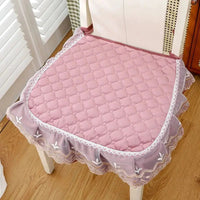 Galette de Chaise avec Volant Rose