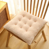 Galette de Chaise Beige Peluche