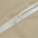 Galette de Chaise Beige taupe à motif Feuillage