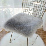 Galette de Chaise Carré Fausse Fourrure