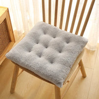 Galette de Chaise Grise Peluche
