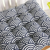Galette de Chaise Imprimé à Vague Bleue